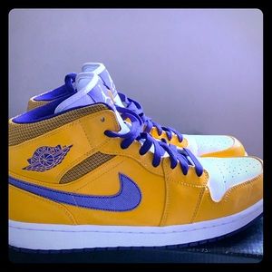 Laker Air Jordan Retro 1’s